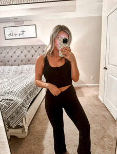 Back At It Black Aligned Cropped Tank