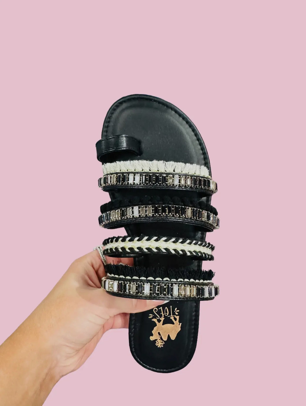 Boho Love Sandals - Black