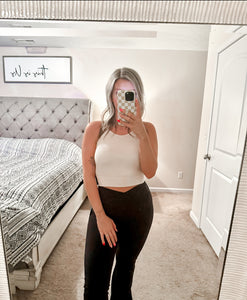 Grace High Neck Ribbed Crop Top