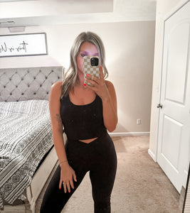 Back At It Black Aligned Cropped Tank