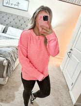 Load image into Gallery viewer, Stay Comfy Oversized Knit Sweater - Pink
