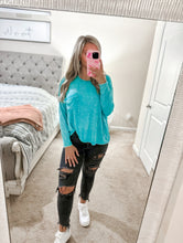 Load image into Gallery viewer, Bailey Ribbed Top - Teal
