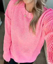 Load image into Gallery viewer, Stay Comfy Oversized Knit Sweater - Pink
