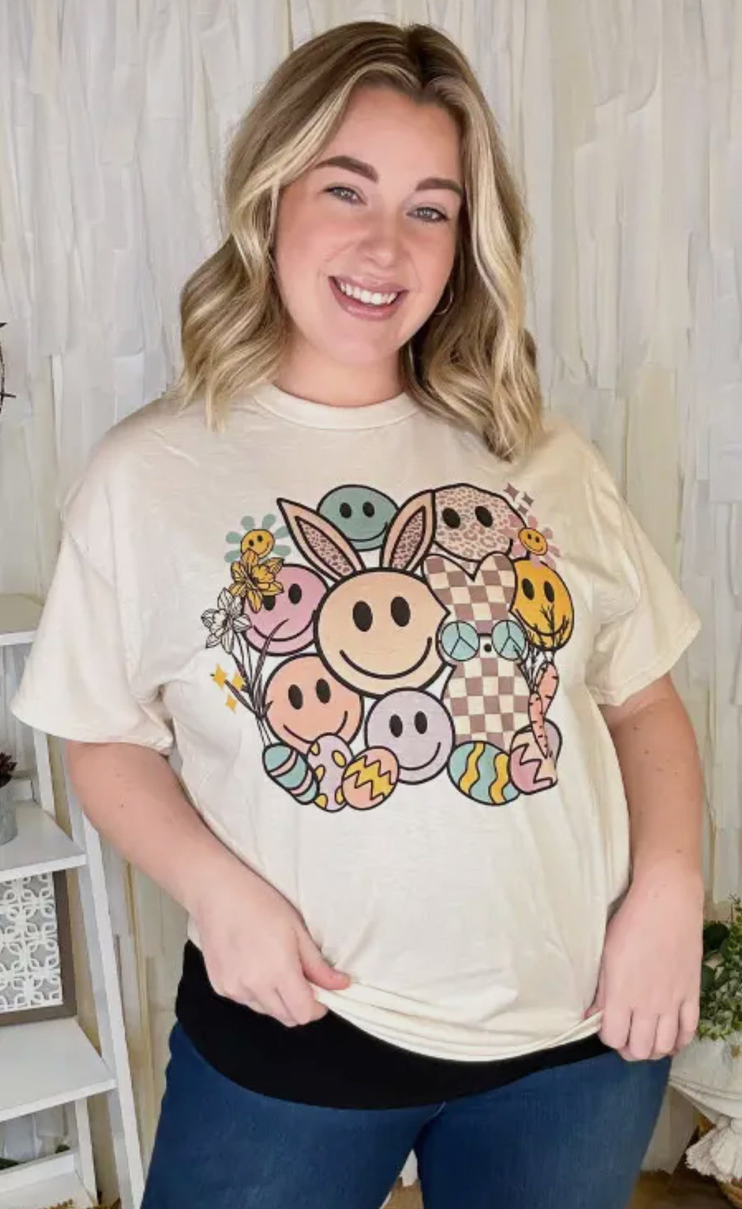 Smiley Easter Graphic Tee